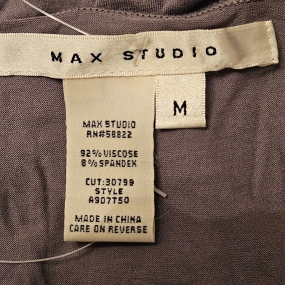 NEW!Max Studio Women Viscose Stretch V-Neck Waist Strap Fit & Flare Dress Size M - Picture 7 of 10